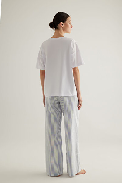 Hays Kadın Çizgili Dokuma Uzun Pijama Altı