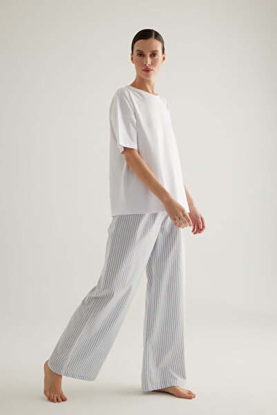Hays Kadın Çizgili Dokuma Uzun Pijama Altı