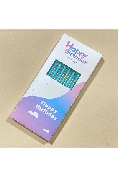 Flippy Set 6 Lumanari Lungi, Flippy, din Parafina, 10 x 0.5 cm, Happy Birthda...
