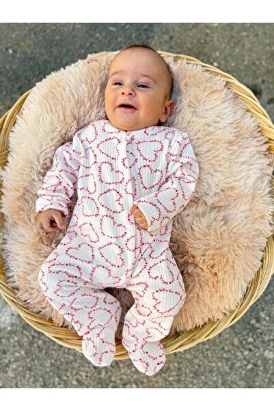 VANİLLİA 100% Cotton Organic Baby Girl Baby Boy Newborn Romper Printed Romper