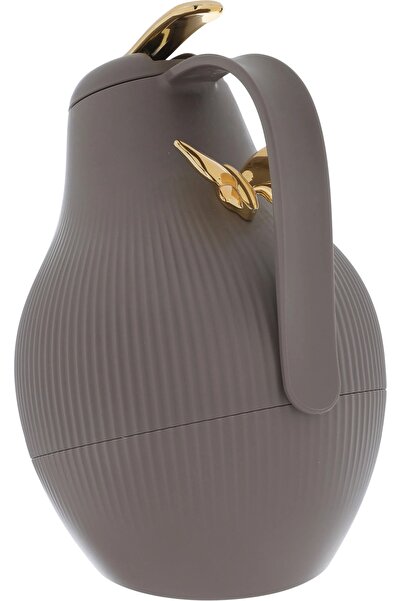 DORA thermos, golden butterfly, 1 liter, thermal glass inner shell,