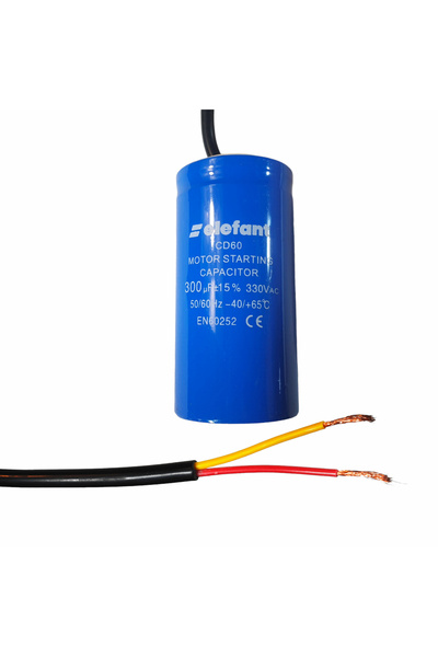 elefant Condensator cu fire CD60 300µF 50x100mm 330V,