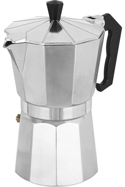 Alsaif Gallery ماكينة قهوة اسبريسو من الألومنيوم، 9 أكواب، 900 مل - فضي