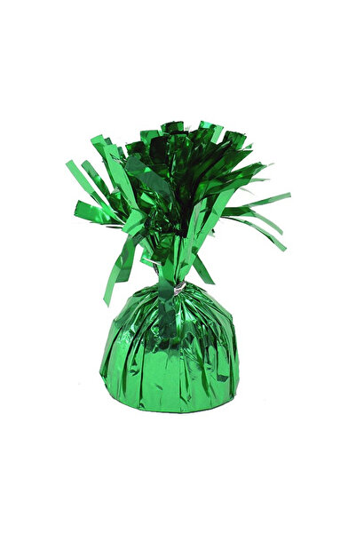 Flippy Greutate pentru Baloane cu Heliu, Flippy, din Folie cu Franjuri, 170g, 13 x 5 x 3 cm, Verde