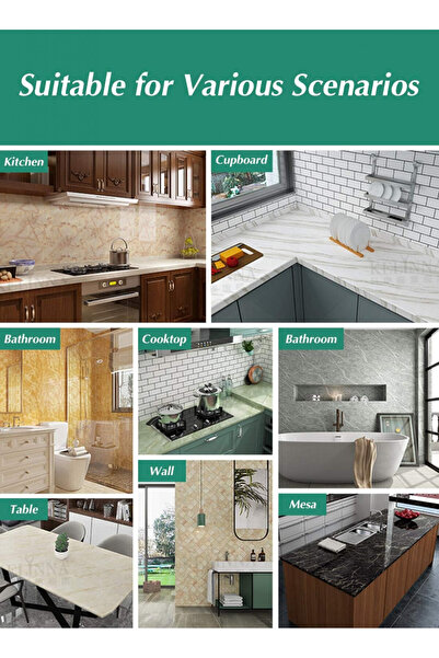 DMAXUN self-adhesive wallpaper, PVC/vinyl, gray, 40 x 300 cm