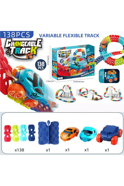 Flippy Jucarie de Constructie RollerCoaster, Flippy, 138 de Piese, 41.5x31x7 ...