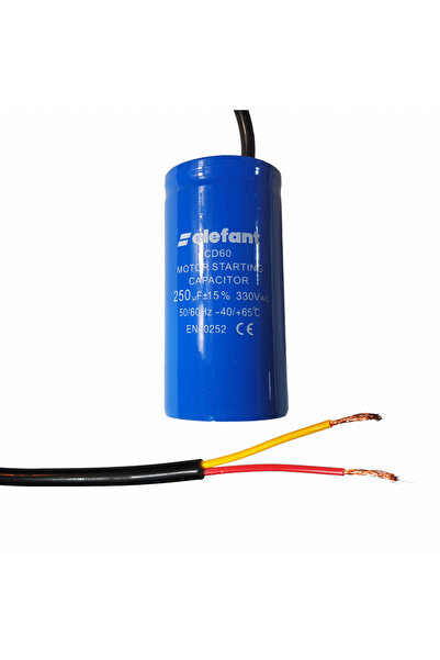 elefant Condensator cu fire CD60 250µF 50x100mm 330V,