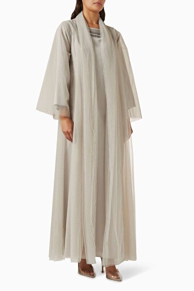 Homa Q Magnificent Button Detail Abaya Set Triple Design Offers Comfortable W...