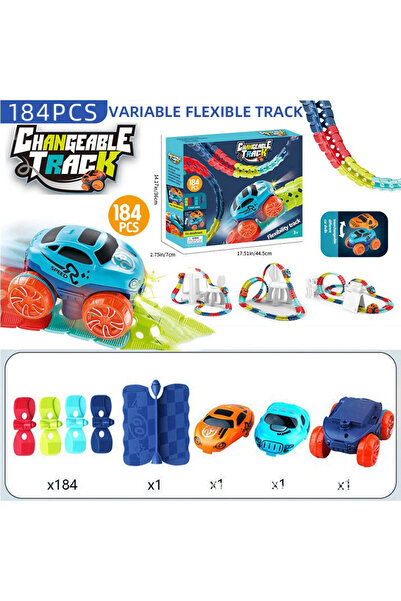 Flippy Jucarie de Constructie RollerCoaster, Flippy, 184 de Piese, 44.5x36x7 ...