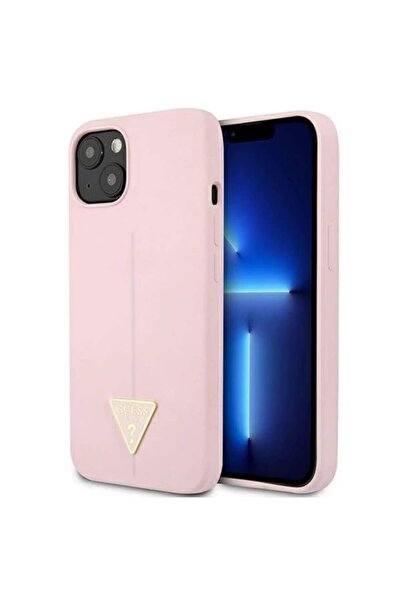 Guess Husa GUHCP13SSLTGU compatibila cu iPhone 13 Mini, Silicone Triangle Logo, Mov