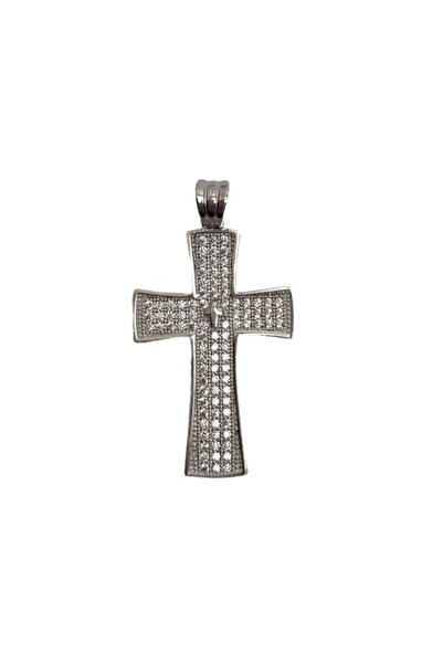 Flippy Pandantiv, Jolie Silver, Argint 925, Model Cruce cu Pietre, 2.6 G, 3 x...