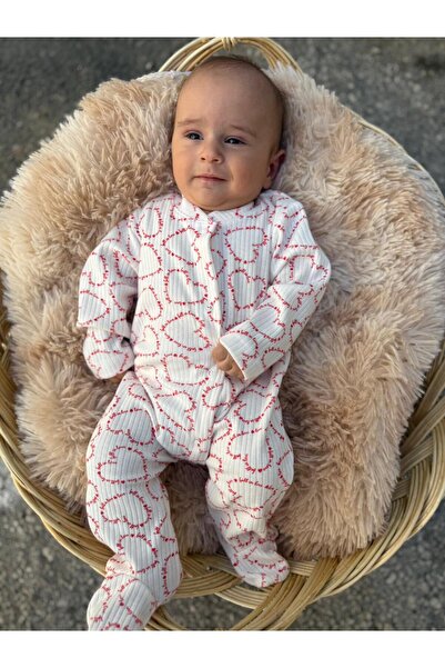 VANİLLİA 100% Cotton Organic Baby Girl Baby Boy Newborn Romper Printed Romper