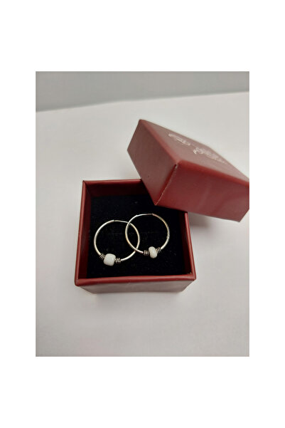 Flippy Cercei Argint 925 Creole 15 mm cu Piatra Alba, Jolie Silver, 0.9g, 2 c...