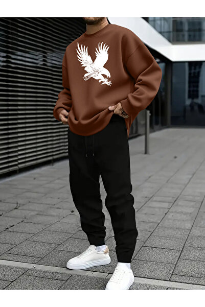 Lider Leather Σετ φόρμας unisex με στάμπα σε λαιμόκοψη O, από βαμβακερό πολυε...