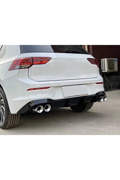 Genel Markalar Volkswagen Golf 8 Uyumlu R Piano Black Difüzör 4 Egzoz (Life, Style, Impression Paket Uyumlu)(İthal)