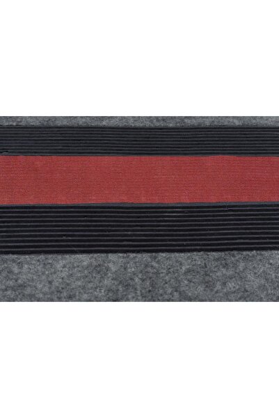 Valery Home Retro Vl Çizgili Exclusive Paspas Islaklık, Toz Ve Çamur Kırmızı