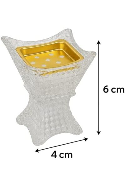 Alsaqer Crystal Glass Bakhoor Burner | Oud burner | Incense Bakhoor Charcoal Burner | Frankincense B
