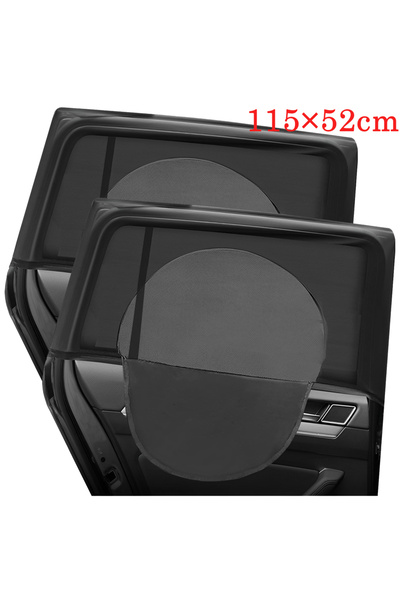 Choice1 2pcs Rear Window 2Pcs Car Window Shade Curtain Elastic Auto Front Rea...