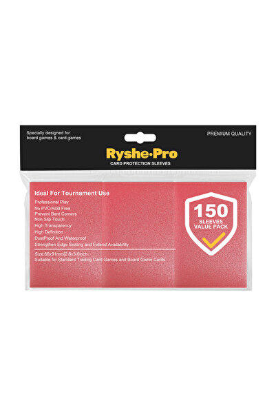 Choice20 150 قطعة حمراء، 100 قطعة، 66 × 91 مم، أكمام بطاقات غير لامعة قياسية ...