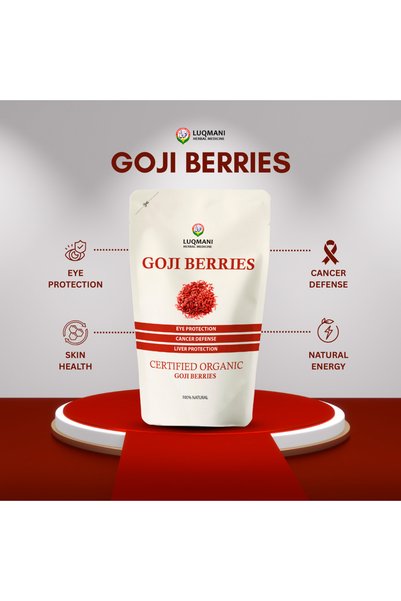Luqmani herbs Goji Berries - 100 grams pack - Original, Natural Dried, No Additives