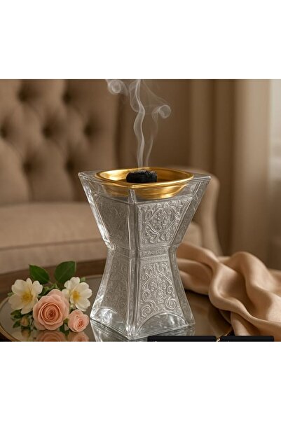 Alsaqer Crystal Glass Bakhoor Burner | Oud burner | Incense Bakhoor Charcoal Burner | Frankincense B