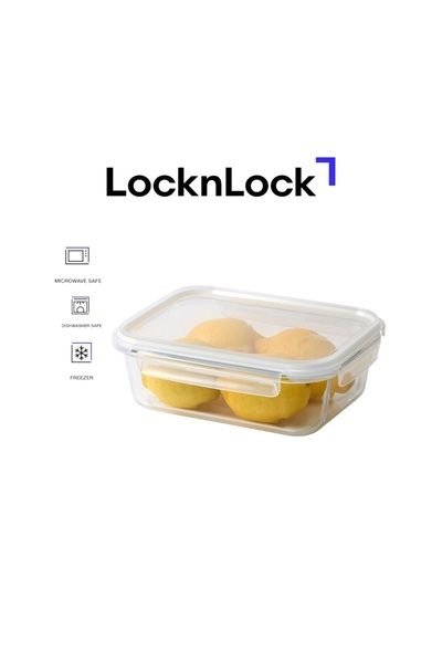 locknlock Tempered Glass Rectangle 1.5L – Airtight Food Container with 4-Side Locking Lid