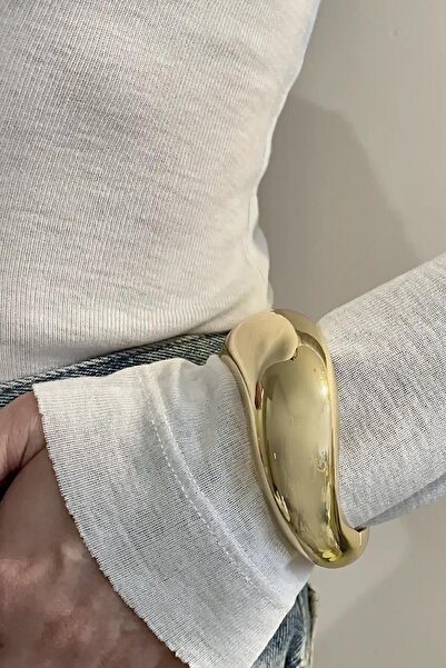 New Obsessions Altın Kaplama Kalın Cuff Kelepçe Bilezik