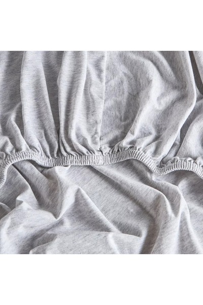 Home Center Cloud Melange Cotton Jersey Full Fitted Sheet