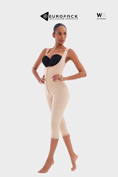 EUROPACK حزام البطن والظهر LP-206 لما بعد العمليات الجراحية - حزام بمشبك على الكتف وطول حتى الكاحل