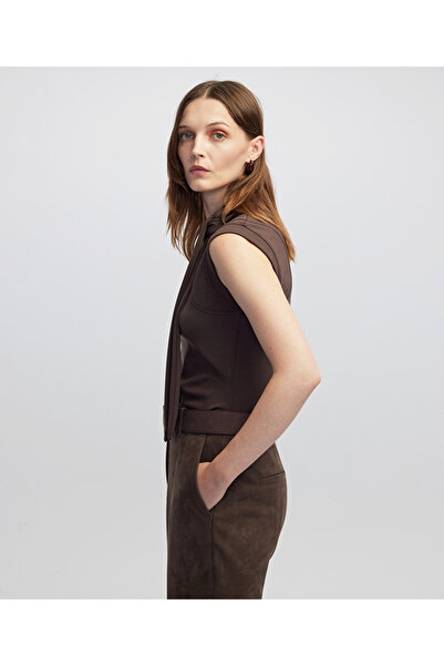 İpekyol T-Shirt with a Scarf Effect