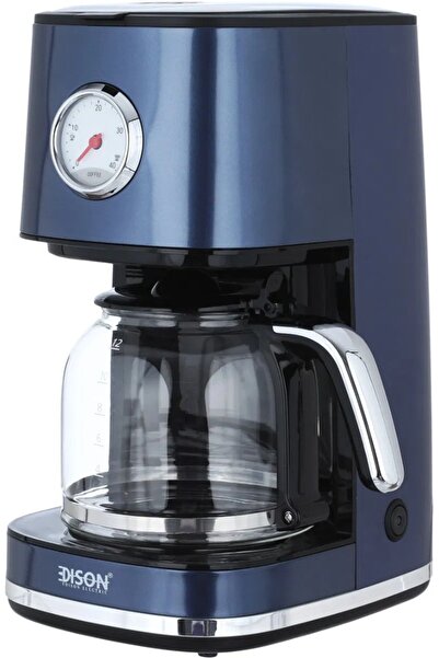 Edison CM1415C-GS DripCoffee Maker, 900 Watts, 1.5 Liters, Temperature Indicator - Navy