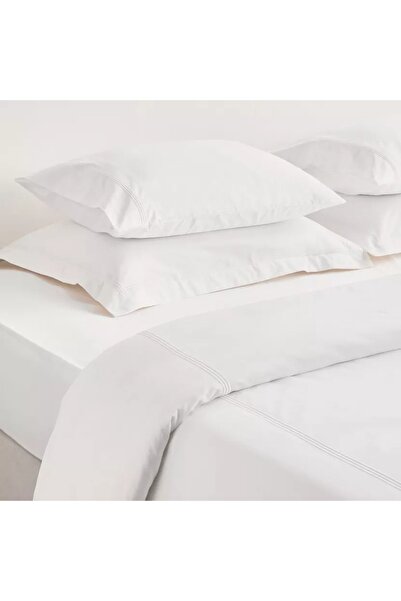 Home Centre Luxe Cotton Sateen 300 Thread Count King Fitted Sheet - 180x205x33 cm