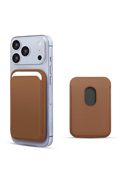 Microsonic Apple iPhone 17 Pro Max Leather Wallet MagSafe Kahverengi