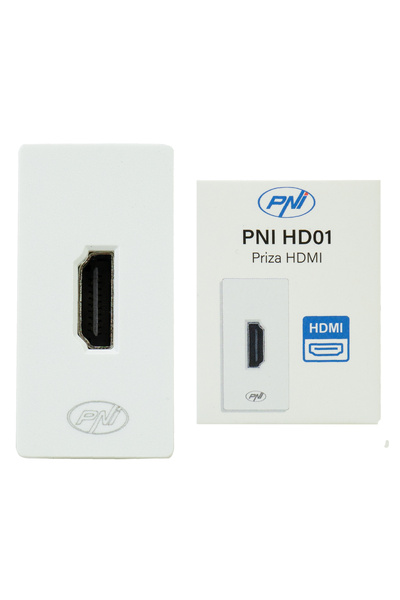 PNI Modular HDMI socket HD01, recessed mounting, white