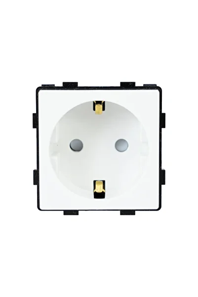 PNI Single modular socket WP331, 16A, schuko, for glass frame