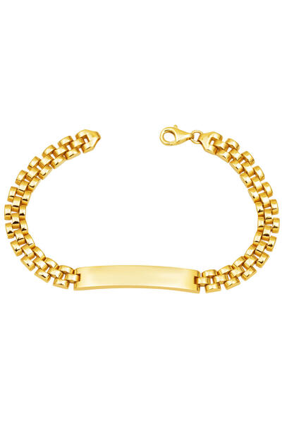 Bilezikci Rolex Kordonlu Çocuk Künyesi 14 Ayar Altın