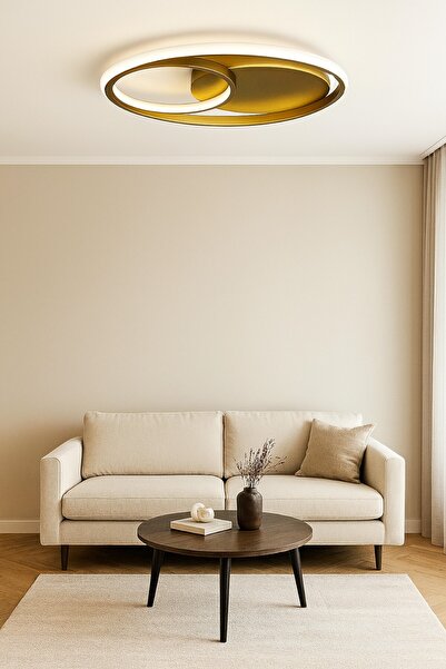 LEGACY Okka Eskitme Renk Modern Tasarım Yemek Masası Üstü - Mutfak - Salon Beyaz Led 2 Li Avize