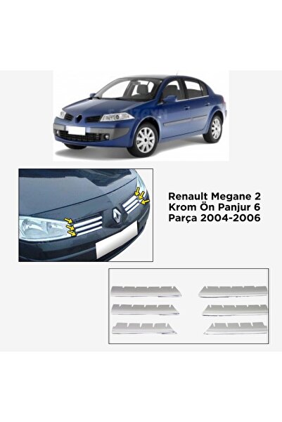 ALMİNOX AUTO PLAST Renault Megane 2 Krom Ön Panjur 6 Parça 2004-2006