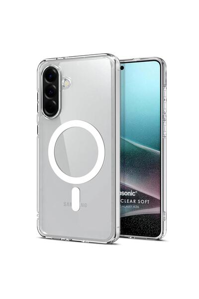 Microsonic Samsung Galaxy A56 Kılıf MagSafe Clear Sararmaz Şeffaf