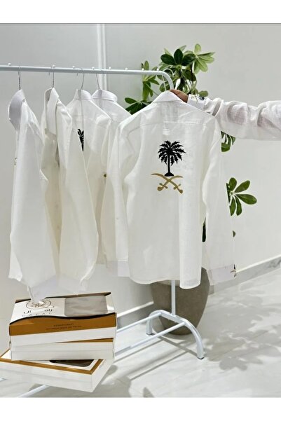 aram قميص زي سدو بنقش تراثي انيق لليوم الوطني السعودي مقاس XXXXL