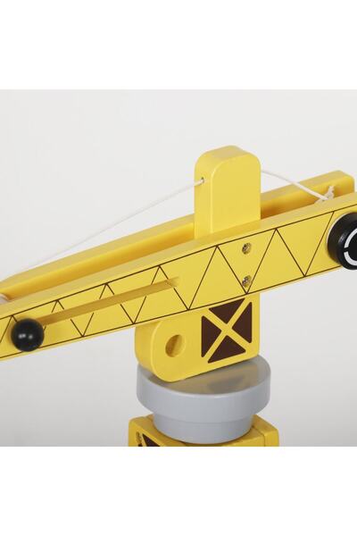 DacEnergy Seaport with toy crane, made of wood, with magnet, a crane, a ship, a train and a crane...