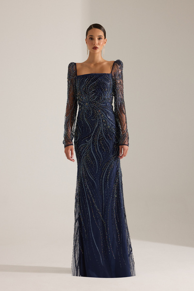 BETTY & SAM CANNES LACİVERT ELBİSE