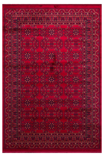 Eko Halı Herat Her04 Red Nostaljik Afgan Desenlerini Viskon Yumuşaklığı ile B...