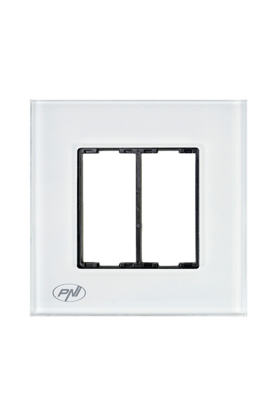 PNI Single frame RM101W made of glass for sockets