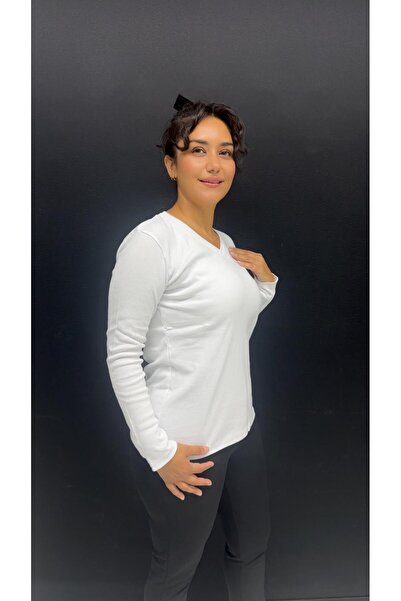 QYA Clothing ΒΑΣΙΚΟ ΜΑΚΡΥΜΑΝΙΚΟ ΜΑΚΡΥΜΑΝΙΚΟ ΜΠΛΟΥΖΑ 100% ΒΑΜΒΑΚΙ