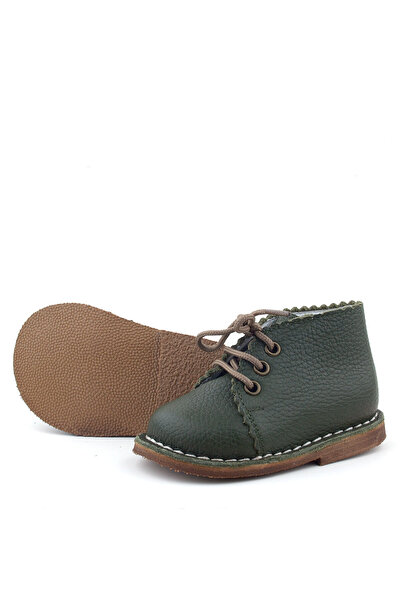 STELLA BUTİK Handmade Hakiki Deri Bağcıklı Bebek Bot