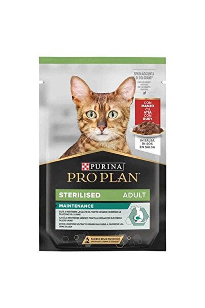 Pro Plan Sterilised Pouch Sığır Etli Kısırlaştırılmış Kedi Konservesi 26 Adet...