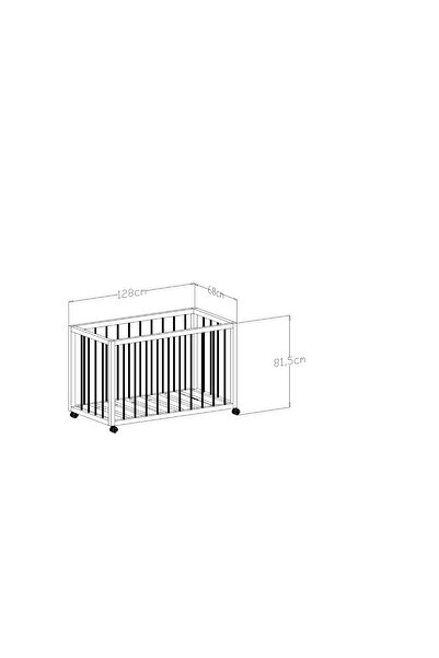 GİVAYO WOOD'S COOPER Bebek Çocuk MDF Beyaz Montessori Tekerlekli Beşik 60 x 120 cm