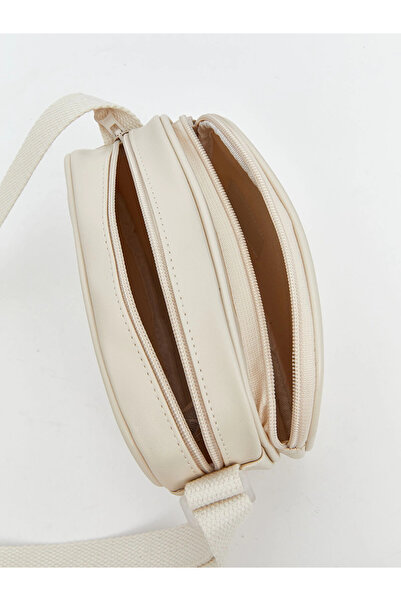 LC Waikiki LCW ACCESSORIES Bej Deri Görünümlü Kız Çocuk Omuz Çantası