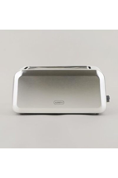 Alberto 4-slice stainless steel toaster long slot silver